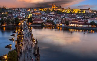 Prag Moldau ein Fluss in der Hauptstadt von Tschechien